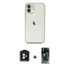 MARSİLYAN™- iPhone 11 Kılıf Vadi Minimal - Siyah 360 Mat Full Body Arka Koruyucu + PVD Metal Kamera Lens - MI