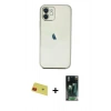 MARSİLYAN™- iPhone 11 Kılıf Vadi Minimal - Siyah 360 Mat Full Body Arka Koruyucu + Rainbow Kamera Lens Koruma Cam - KI