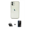 MARSİLYAN™- iPhone 11 Kılıf Vadi Minimal - Siyah 3D Antistatik Hayalet Cam Ekran Koruyucu + Kamera Lens Koruma Cam - SF