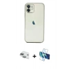 MARSİLYAN™- iPhone 11 Kılıf Vadi Minimal - Siyah 3D Antistatik Seramik Nano Ekran Koruyucu + Pers Alüminyum Kamera Lens - YL