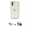 MARSİLYAN™- iPhone 11 Kılıf Vadi Minimal - Siyah 3D Antistatik Seramik Nano Ekran Koruyucu + Pers Alüminyum Kamera Lens - LT