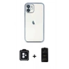 MARSİLYAN™- iPhone 11 Kılıf Vadi Minimal - Siyah 6D Antistatik Mat Seramik Hayalet Nano Ekran Koruyucu + PVD Metal Kamera Lens - MI