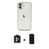 MARSİLYAN™- iPhone 11 Kılıf Vadi Minimal - Siyah 6D Antistatik Mat Seramik Hayalet Nano Ekran Koruyucu + PVD Metal Kamera Lens - MI
