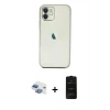 MARSİLYAN™- iPhone 11 Kılıf Vadi Minimal - Siyah 6D Antistatik Mat Seramik Hayalet Nano Ekran Koruyucu + Pers Alüminyum Kamera Lens - GI