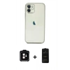 MARSİLYAN™- iPhone 11 Kılıf Vadi Minimal - Siyah 6D Antistatik Mat Seramik Hayalet Nano Ekran Koruyucu + PVD Metal Kamera Lens - TU