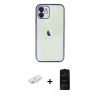 MARSİLYAN™- iPhone 11 Kılıf Vadi Minimal - Siyah 6D Antistatik Mat Seramik Hayalet Nano Ekran Koruyucu + Renkli Kamera Lens Koruma Cam - SI