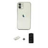 MARSİLYAN™- iPhone 11 Kılıf Vadi Minimal - Siyah 6D Antistatik Mat Seramik Hayalet Nano Ekran Koruyucu + Renkli Kamera Lens Koruma Cam - SI
