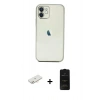 MARSİLYAN™- iPhone 11 Kılıf Vadi Minimal - Siyah 6D Antistatik Mat Seramik Hayalet Nano Ekran Koruyucu + Renkli Kamera Lens Koruma Cam - YL