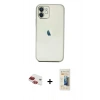 MARSİLYAN™- iPhone 11 Kılıf Vadi Minimal - Siyah 6D Mat Seramik Hayalet Nano Ekran Koruyucu + Pers Alüminyum Kamera Lens - KI