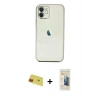 MARSİLYAN™- iPhone 11 Kılıf Vadi Minimal - Siyah 6D Mat Seramik Hayalet Nano Ekran Koruyucu + Rainbow Kamera Lens Koruma Cam - KI