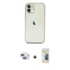 MARSİLYAN™- iPhone 11 Kılıf Vadi Minimal - Siyah 6D Mat Seramik Hayalet Nano Ekran Koruyucu + Pers Alüminyum Kamera Lens - GI