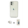 MARSİLYAN™- iPhone 11 Kılıf Vadi Minimal - Siyah 6D Mat Seramik Hayalet Nano Ekran Koruyucu + Pers Alüminyum Kamera Lens - GD