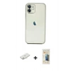 MARSİLYAN™- iPhone 11 Kılıf Vadi Minimal - Siyah 6D Mat Seramik Hayalet Nano Ekran Koruyucu + Renkli Kamera Lens Koruma Cam - SI