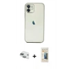 MARSİLYAN™- iPhone 11 Kılıf Vadi Minimal - Siyah 6D Mat Seramik Hayalet Nano Ekran Koruyucu + Pers Alüminyum Kamera Lens - YL