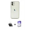 MARSİLYAN™- iPhone 11 Kılıf Vadi Minimal - Siyah Bilvis 5in1 3D Magic Cam Ekran Koruyucu + Kamera Lens Koruma Cam - SF