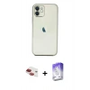 MARSİLYAN™- iPhone 11 Kılıf Vadi Minimal - Siyah Bilvis 5in1 3D Magic Cam Ekran Koruyucu + Pers Alüminyum Kamera Lens - KI