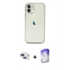 MARSİLYAN™- iPhone 11 Kılıf Vadi Minimal - Siyah Bilvis 5in1 3D Magic Cam Ekran Koruyucu + Pers Alüminyum Kamera Lens - LT