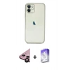 MARSİLYAN™- iPhone 11 Kılıf Vadi Minimal - Siyah Bilvis 5in1 3D Magic Cam Ekran Koruyucu + Raze Metal Kamera Lens - SH