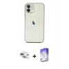 MARSİLYAN™- iPhone 11 Kılıf Vadi Minimal - Siyah Bilvis 5in1 3D Magic Cam Ekran Koruyucu + Pers Alüminyum Kamera Lens - YL