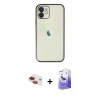 MARSİLYAN™- iPhone 11 Kılıf Vadi Minimal - Siyah Bilvis 5in1 5D Magic Hayalet Cam Ekran Koruyucu + Pers Alüminyum Kamera Lens - KI
