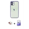 MARSİLYAN™- iPhone 11 Kılıf Vadi Minimal - Siyah Bilvis 5in1 5D Magic Hayalet Cam Ekran Koruyucu + Pers Alüminyum Kamera Lens - KI