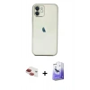MARSİLYAN™- iPhone 11 Kılıf Vadi Minimal - Siyah Bilvis 5in1 5D Magic Hayalet Cam Ekran Koruyucu + Pers Alüminyum Kamera Lens - KI