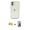 MARSİLYAN™- iPhone 11 Kılıf Vadi Minimal - Siyah Bilvis Hayalet Cam Ekran Koruyucu + Rainbow Kamera Lens Koruma Cam - KI