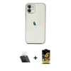 MARSİLYAN™- iPhone 11 Kılıf Vadi Minimal - Siyah Buffer Cam Ekran Koruyucu + Kamera Lens Koruma Cam - SF