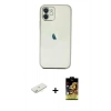 MARSİLYAN™- iPhone 11 Kılıf Vadi Minimal - Siyah Buffer Cam Ekran Koruyucu + Renkli Kamera Lens Koruma Cam - SI