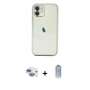 MARSİLYAN™- iPhone 11 Kılıf Vadi Minimal - Siyah Joko Magic 5D Cam + Gökkuşağı Pers Alüminyum Kamera Lens
