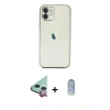 MARSİLYAN™- iPhone 11 Kılıf Vadi Minimal - Siyah Joko Magic 5D Cam + Raze Metal Kamera Lens - KI
