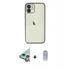 MARSİLYAN™- iPhone 11 Kılıf Vadi Minimal - Siyah Joko Magic 5D Cam + Raze Metal Kamera Lens - KI