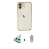 MARSİLYAN™- iPhone 11 Kılıf Vadi Minimal - Siyah Joko Magic 5D Cam + Raze Metal Kamera Lens - MI