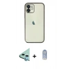 MARSİLYAN™- iPhone 11 Kılıf Vadi Minimal - Siyah Joko Magic 5D Cam + Raze Metal Kamera Lens - MI