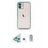 MARSİLYAN™- iPhone 11 Kılıf Vadi Minimal - Siyah Joko Magic 5D Cam + Raze Metal Kamera Lens - MI