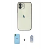 MARSİLYAN™- iPhone 11 Kılıf Vadi Minimal - Siyah Joko Magic 5D Cam + Neon Fosforlu Kamera Lens - YL