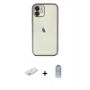 MARSİLYAN™- iPhone 11 Kılıf Vadi Minimal - Siyah Joko Magic 5D Cam + Renkli Kamera Lens Koruma Cam - PE
