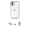 MARSİLYAN™- iPhone 11 Kılıf Vadi Minimal - Siyah Joko Magic 5D Cam + Pers Alüminyum Kamera Lens - GD