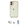 MARSİLYAN™- iPhone 11 Kılıf Vadi Minimal - Siyah Joko Magic 5D Cam + Pers Alüminyum Kamera Lens - GD