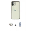 MARSİLYAN™- iPhone 11 Kılıf Vadi Minimal - Siyah Joko Magic 5D Cam + Pers Alüminyum Kamera Lens - GD