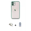 MARSİLYAN™- iPhone 11 Kılıf Vadi Minimal - Siyah Joko Magic 5D Cam + Pers Alüminyum Kamera Lens - GD