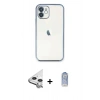 MARSİLYAN™- iPhone 11 Kılıf Vadi Minimal - Siyah Joko Magic 5D Cam + Raze Metal Kamera Lens - GS