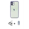 MARSİLYAN™- iPhone 11 Kılıf Vadi Minimal - Siyah Joko Magic 5D Cam + Raze Metal Kamera Lens - GS