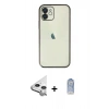 MARSİLYAN™- iPhone 11 Kılıf Vadi Minimal - Siyah Joko Magic 5D Cam + Raze Metal Kamera Lens - GS