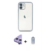 MARSİLYAN™- iPhone 11 Kılıf Vadi Minimal - Siyah Joko Magic 5D Cam + Raze Metal Kamera Lens - MR