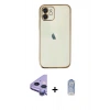 MARSİLYAN™- iPhone 11 Kılıf Vadi Minimal - Siyah Joko Magic 5D Cam + Raze Metal Kamera Lens - MR