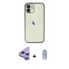 MARSİLYAN™- iPhone 11 Kılıf Vadi Minimal - Siyah Joko Magic 5D Cam + Raze Metal Kamera Lens - MR