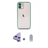 MARSİLYAN™- iPhone 11 Kılıf Vadi Minimal - Siyah Joko Magic 5D Cam + Raze Metal Kamera Lens - MR