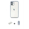 MARSİLYAN™- iPhone 11 Kılıf Vadi Minimal - Siyah Joko Magic 5D Cam + Renkli Kamera Lens Koruma Cam - TU
