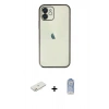 MARSİLYAN™- iPhone 11 Kılıf Vadi Minimal - Siyah Joko Magic 5D Cam + Renkli Kamera Lens Koruma Cam - TU